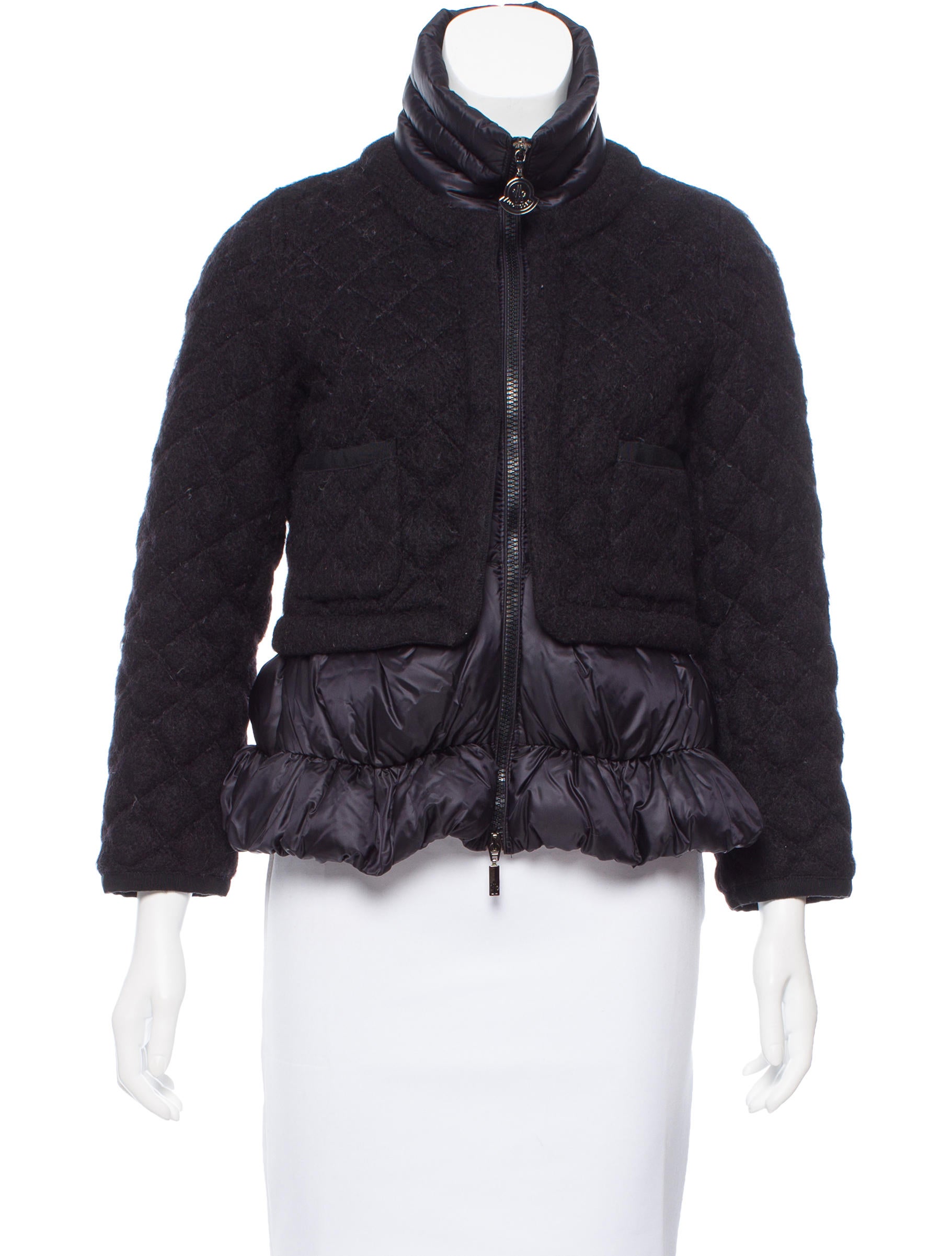 moncler black down gaufre jacket moncler black down gaufre jacket