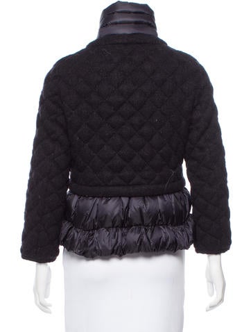 moncler black down gaufre jacket moncler black down gaufre jacket