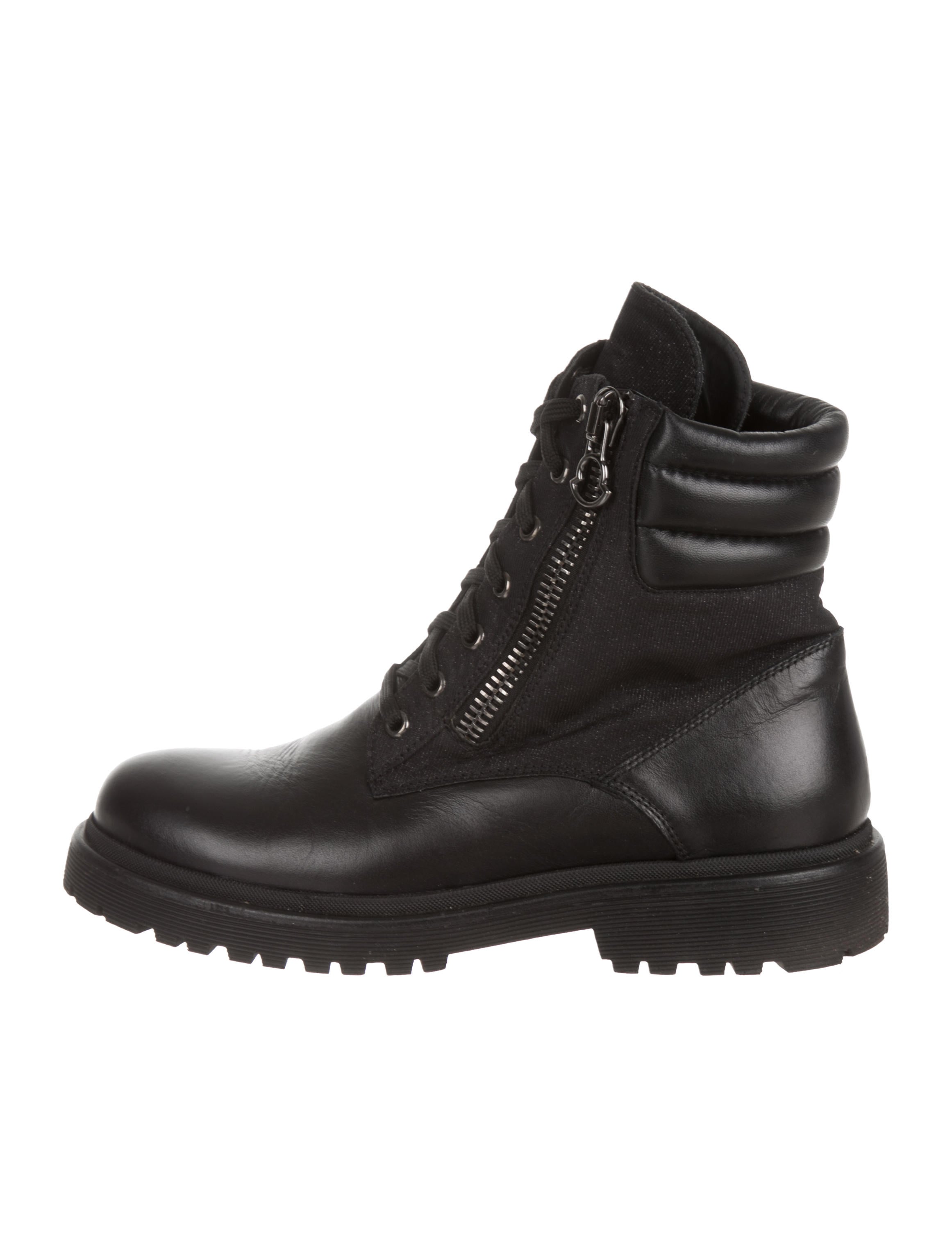 leather combat boots