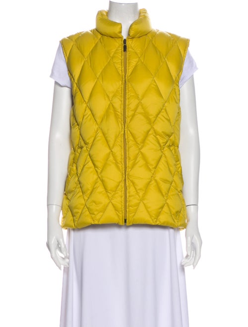 Moncler Quilted Down Vest Yellow