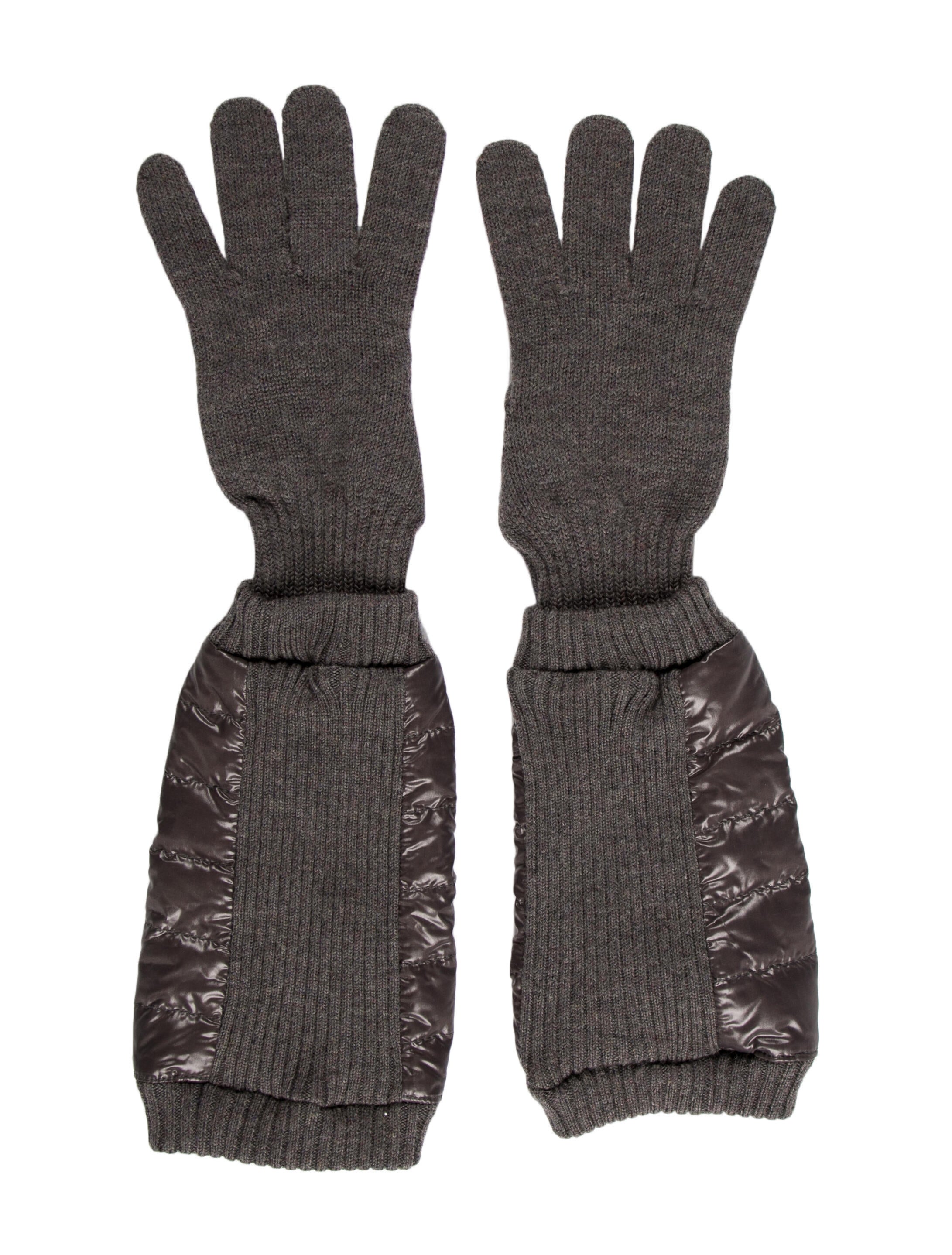 Moncler Wool Knit Gloves Accessories MOC51381 The RealReal