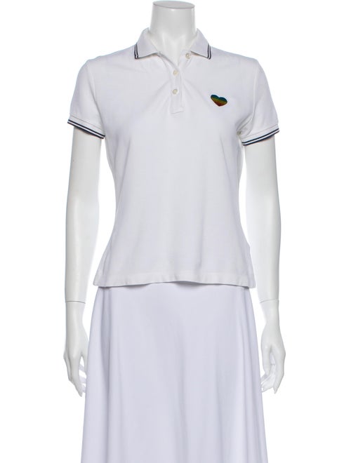 Moncler Short Sleeve Polo White