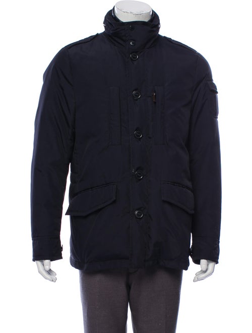 Moncler Woven Puffer Jacket navy