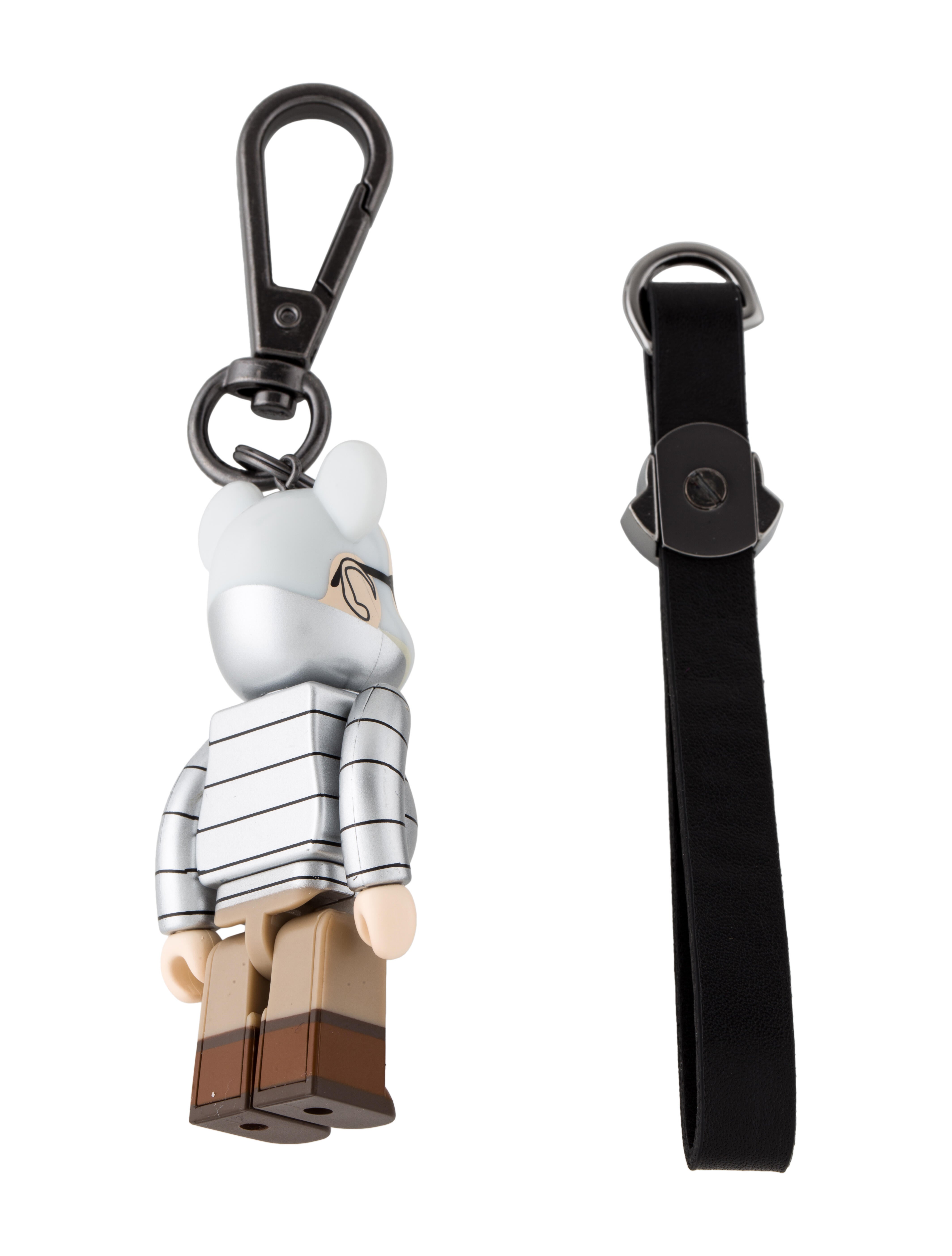 Moncler Acetate Mr. Moncler Bearbrick Keychain w/ Tags - Silver