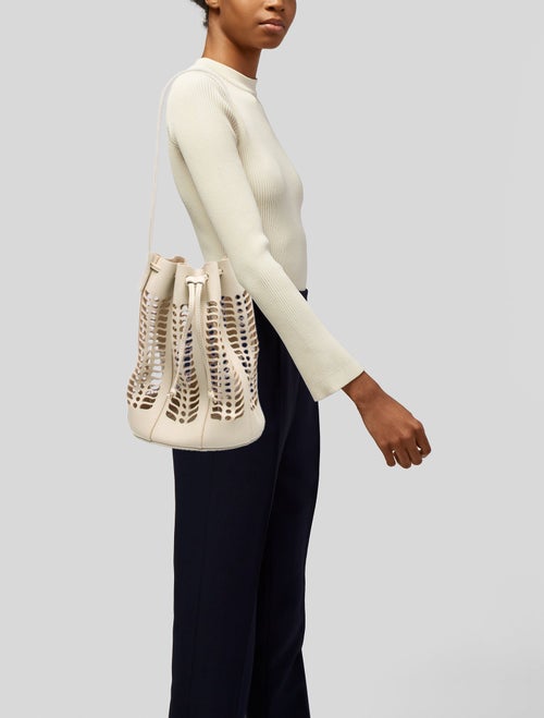 Modern Weaving Leather Bucket Bag