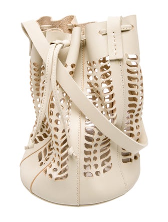 Modern Weaving Leather Bucket Bag