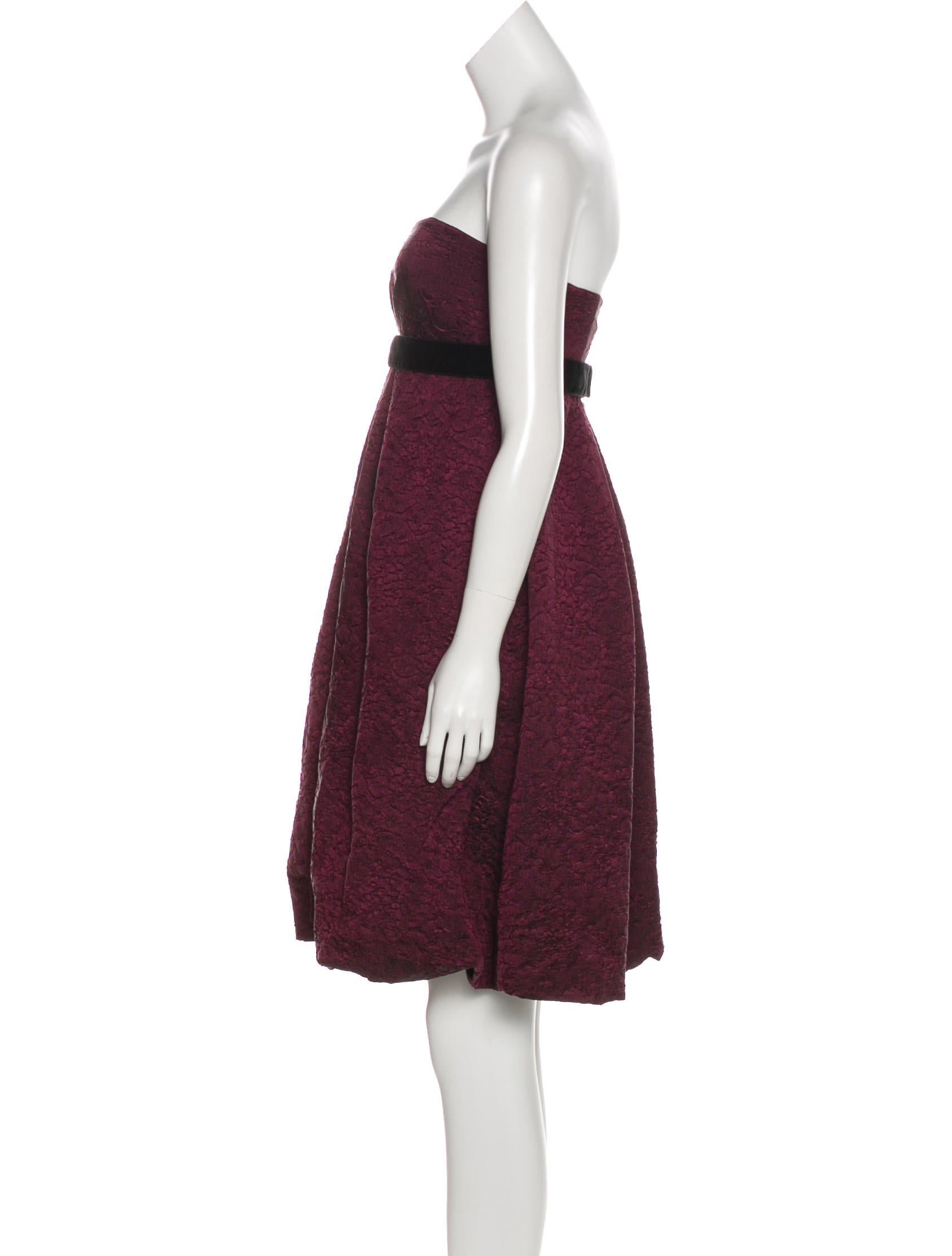 Monique Lhuillier Strapless Cocktail Dress