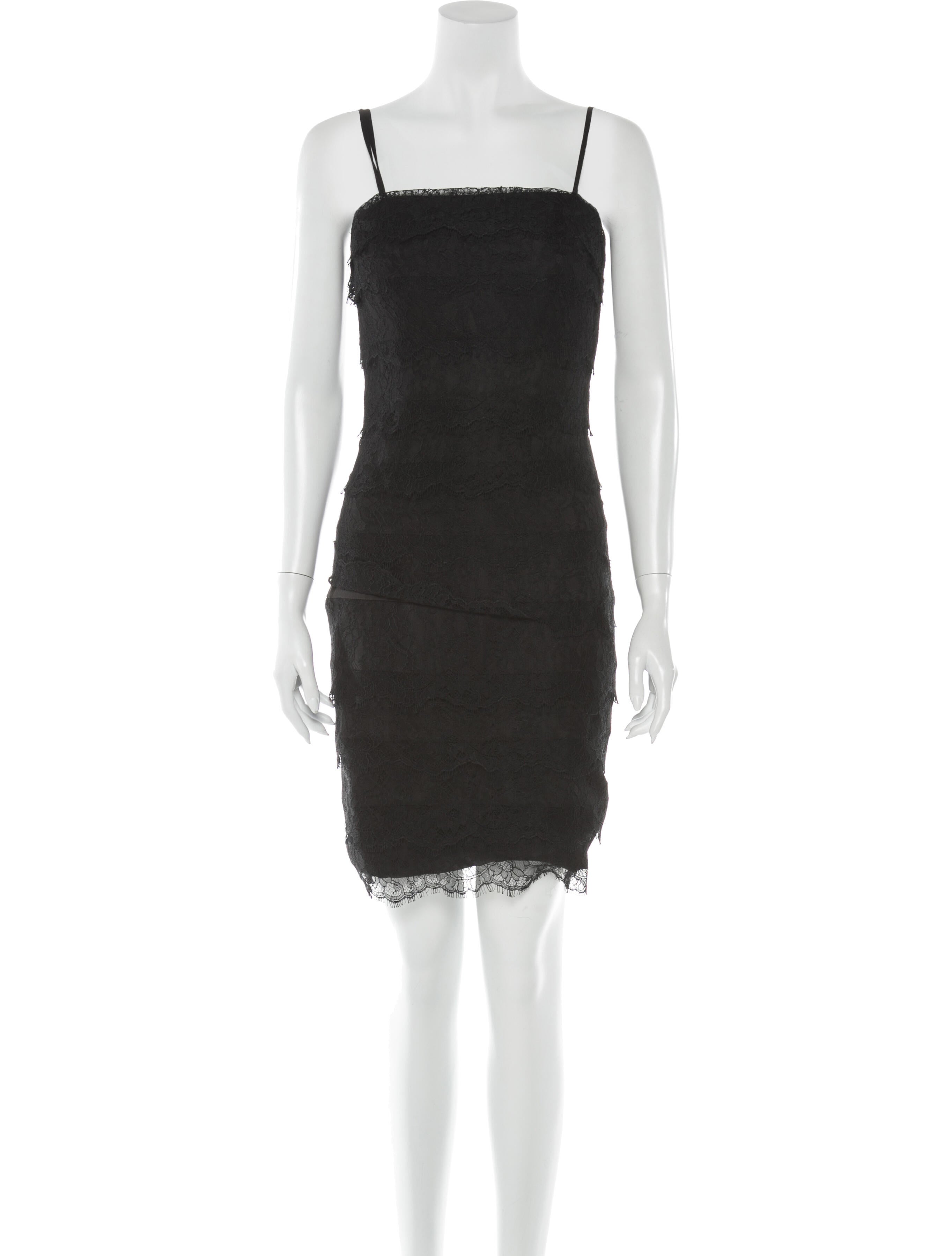 Monique Lhuillier Square Neckline Mini Dress