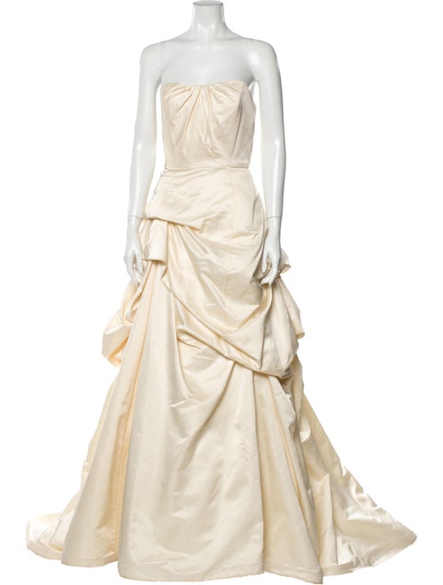 Monique Lhuillier Strapless Long Dress