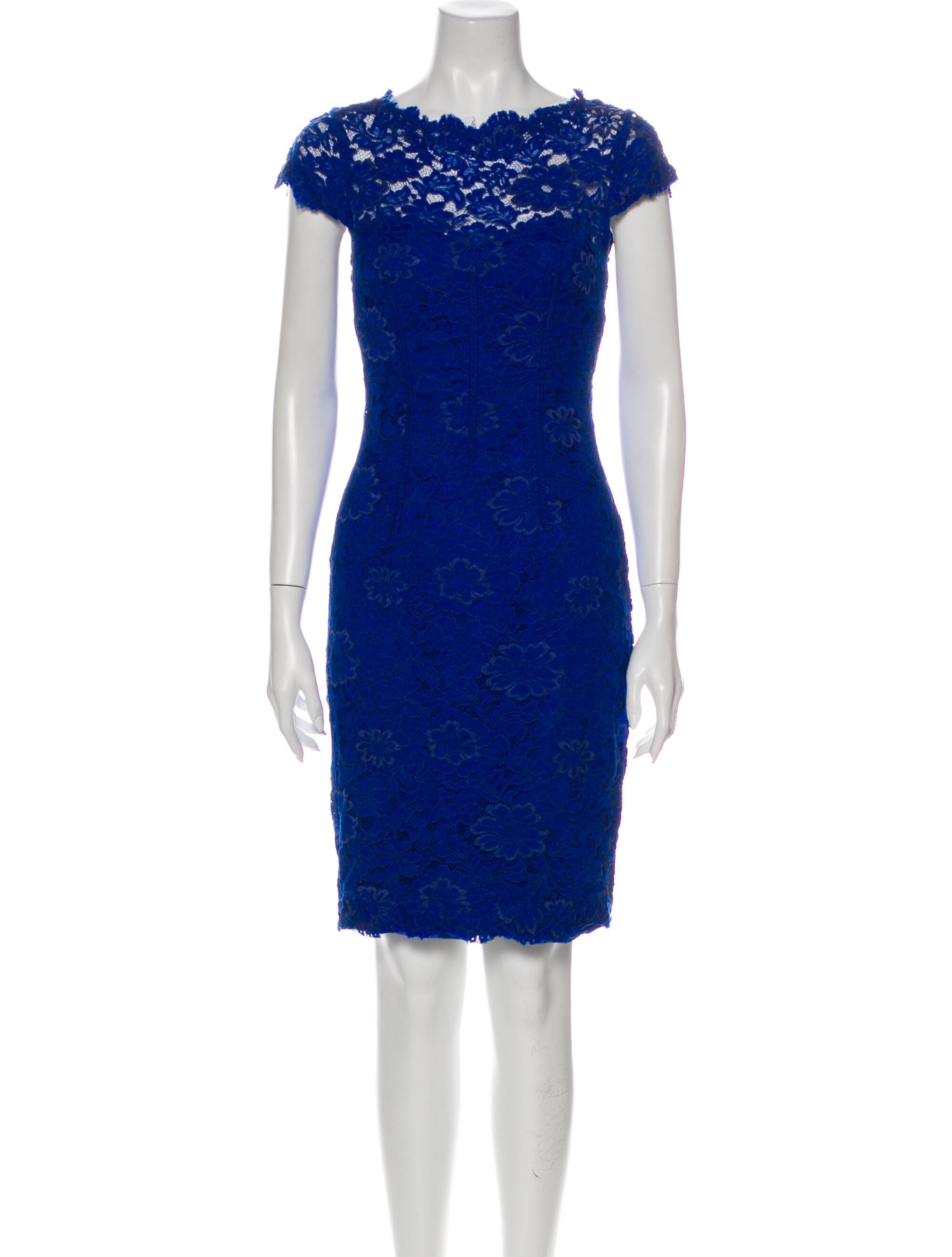 Monique Lhuillier Lace Pattern Knee-Length Dress