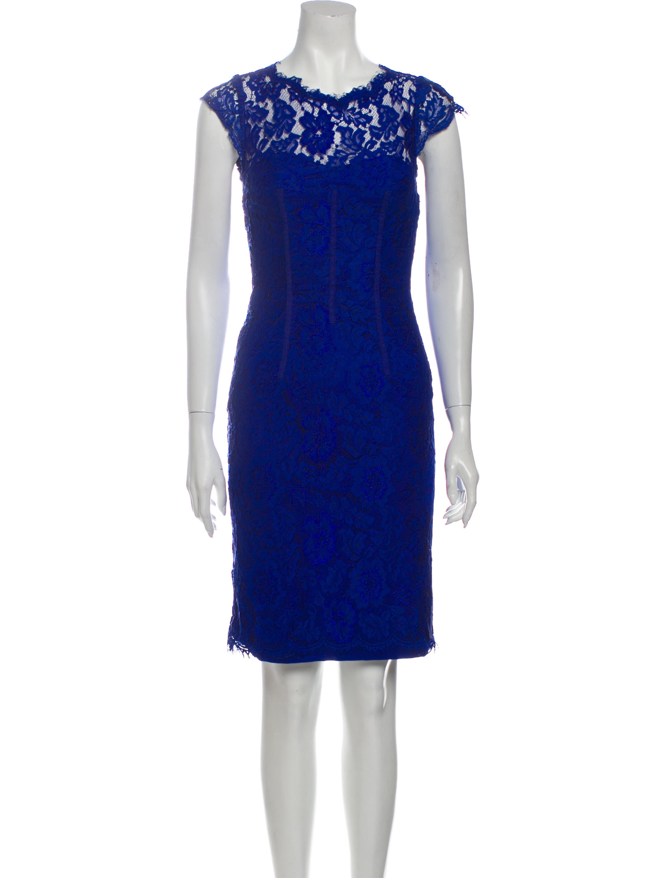 Monique Lhuillier Lace Pattern Knee-Length Dress