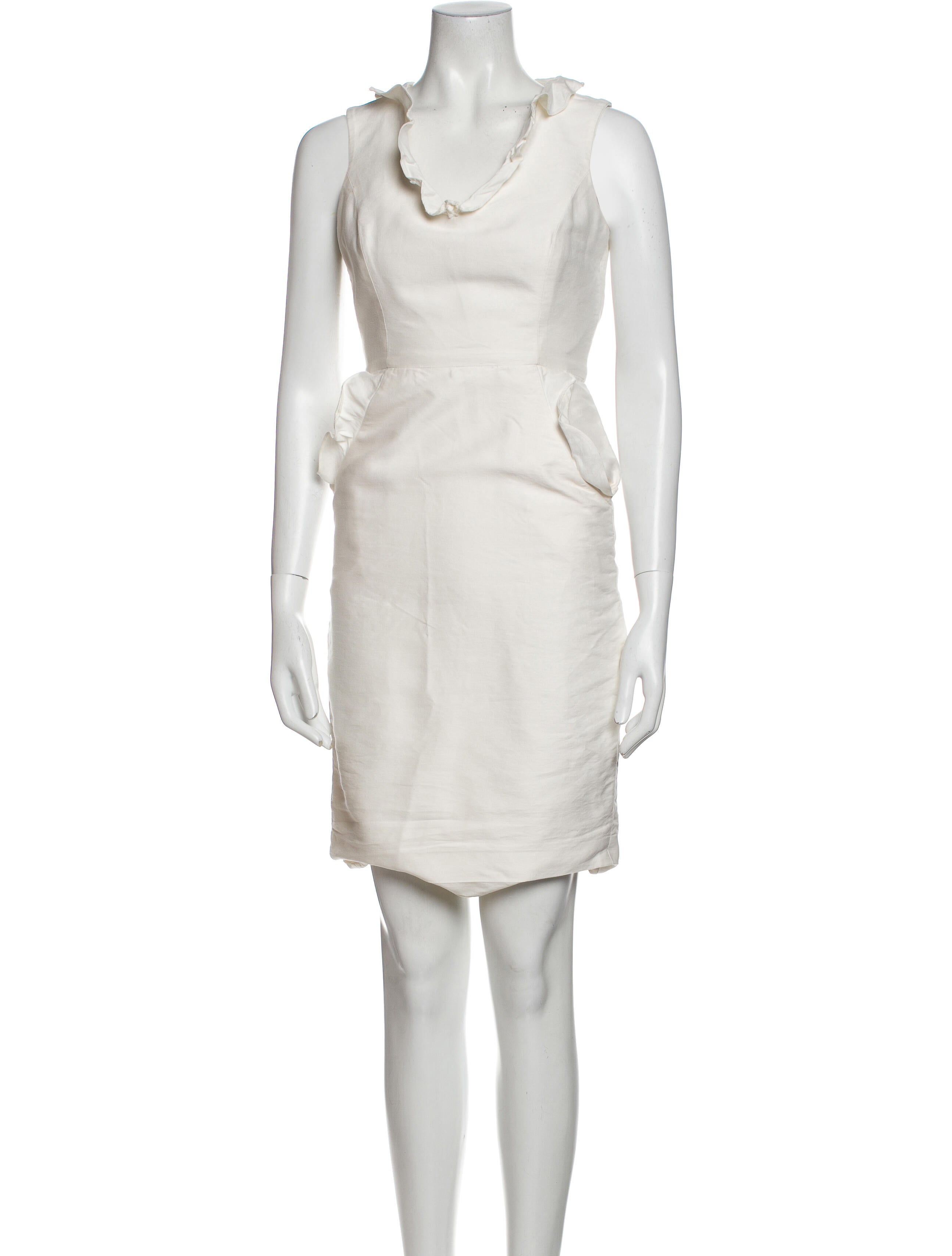 Monique Lhuillier Scoop Neck Mini Dress