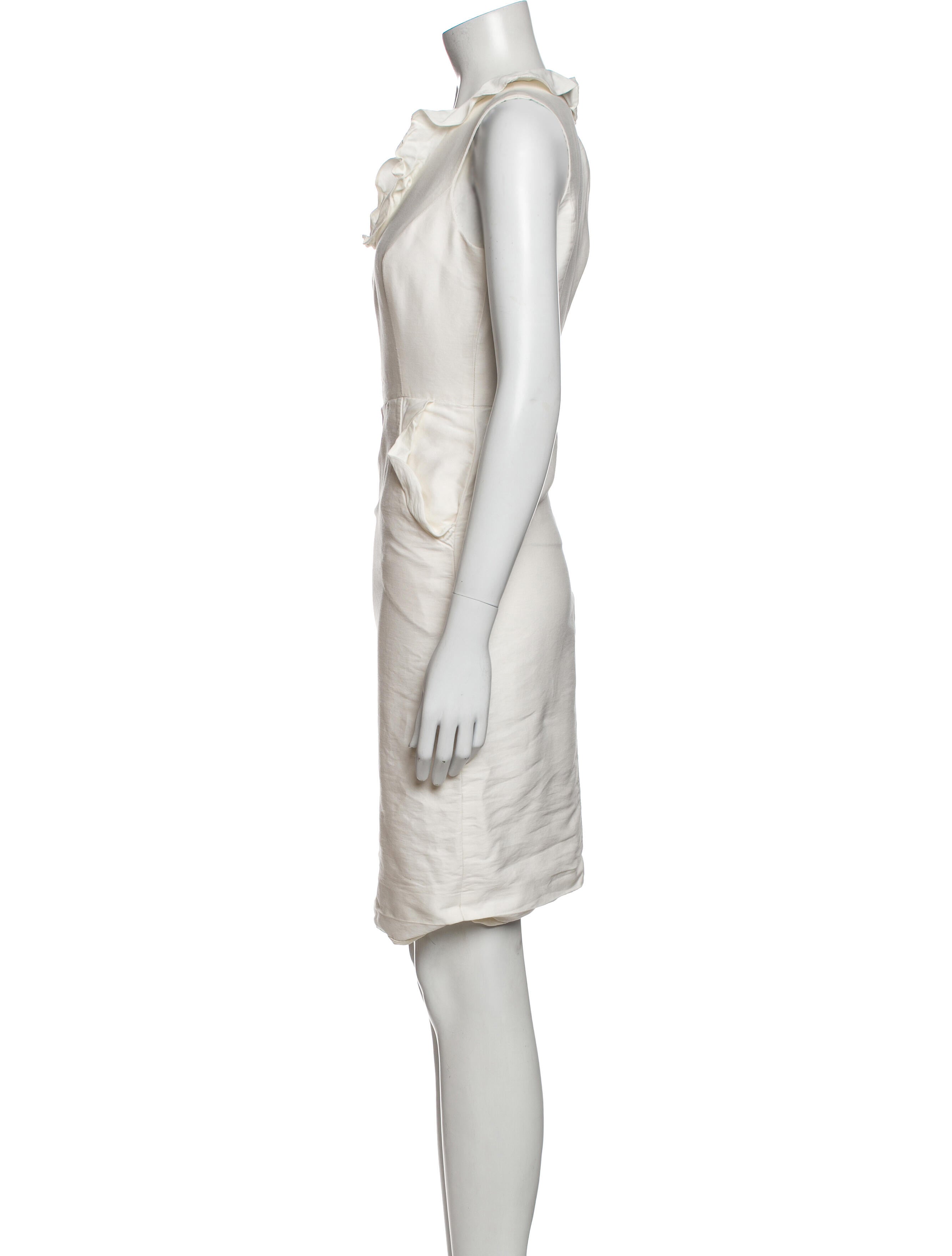 Monique Lhuillier Scoop Neck Mini Dress