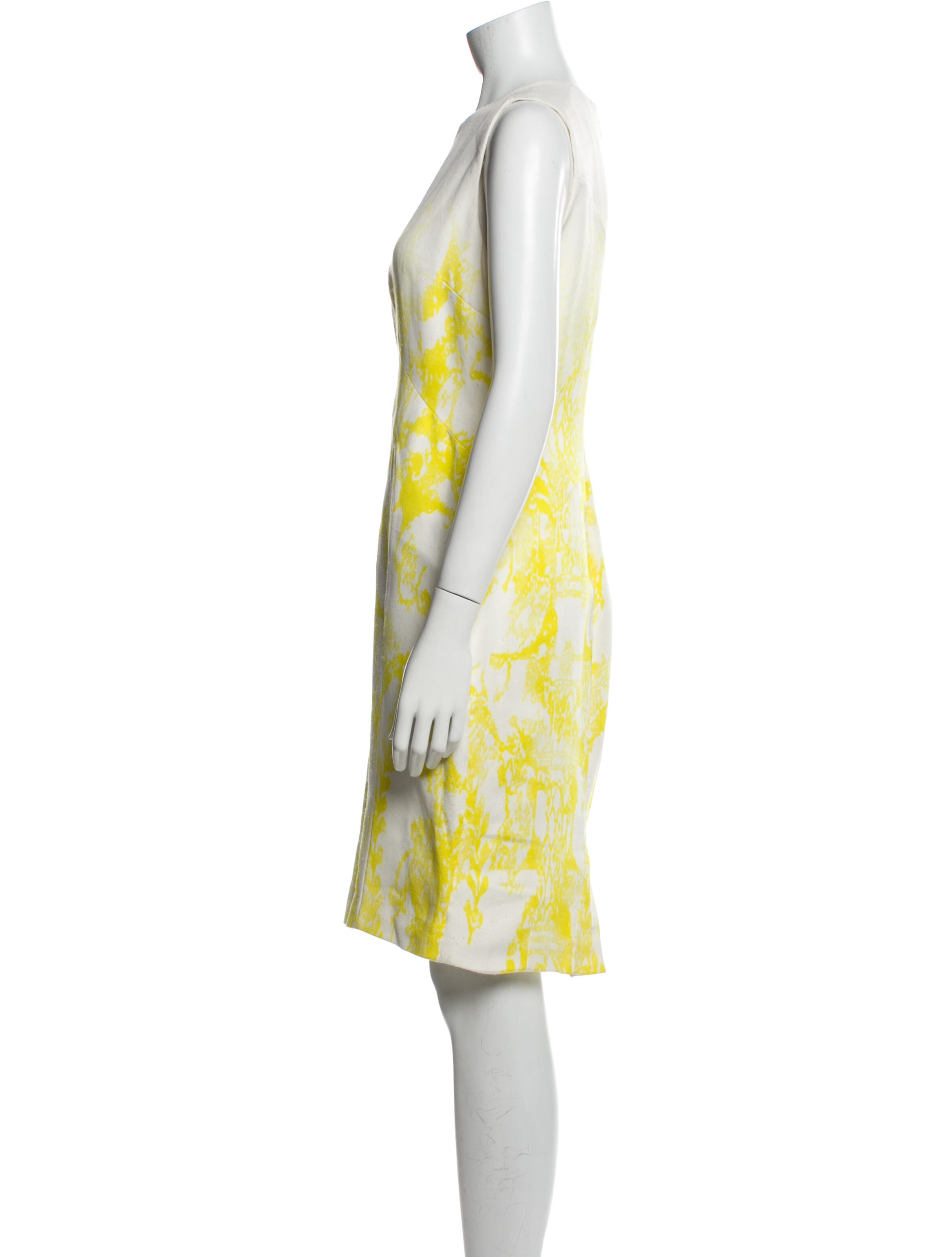 Monique Lhuillier Printed Knee-Length Dress