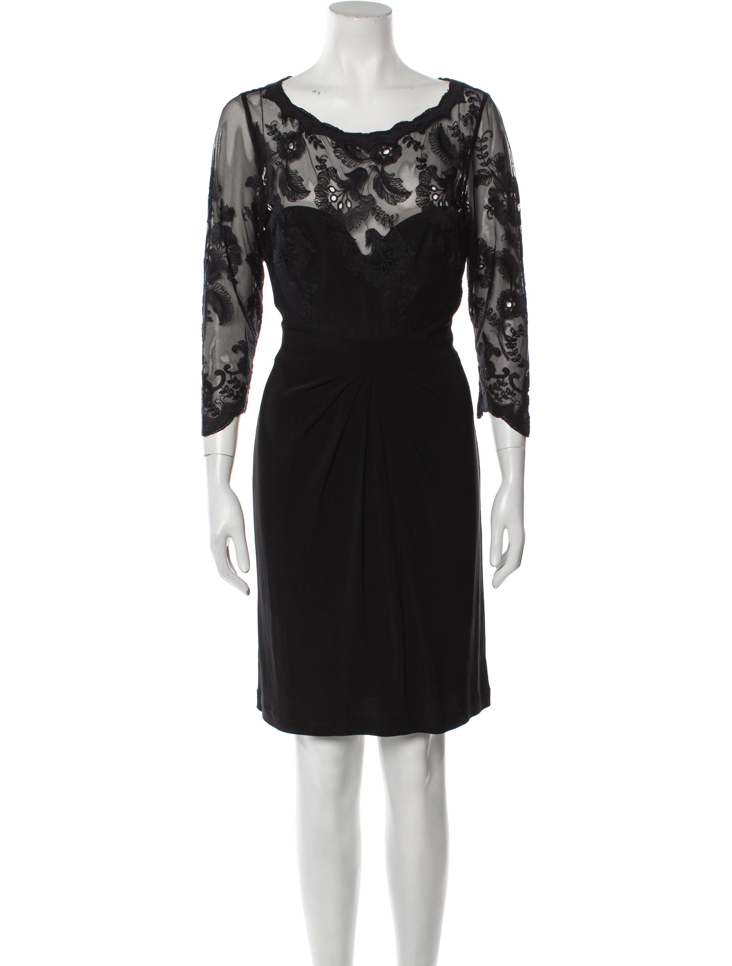 Monique Lhuillier Scoop Neck Mini Dress