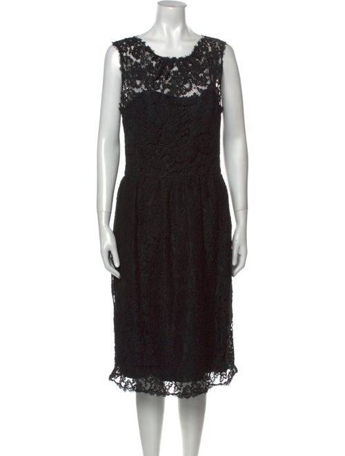 Monique Lhuillier Lace Midi Length Dress