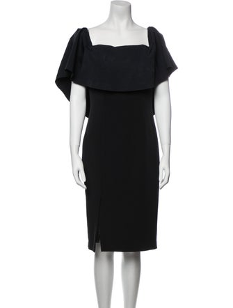 Monique Lhuillier Square Neckline Mini Dress