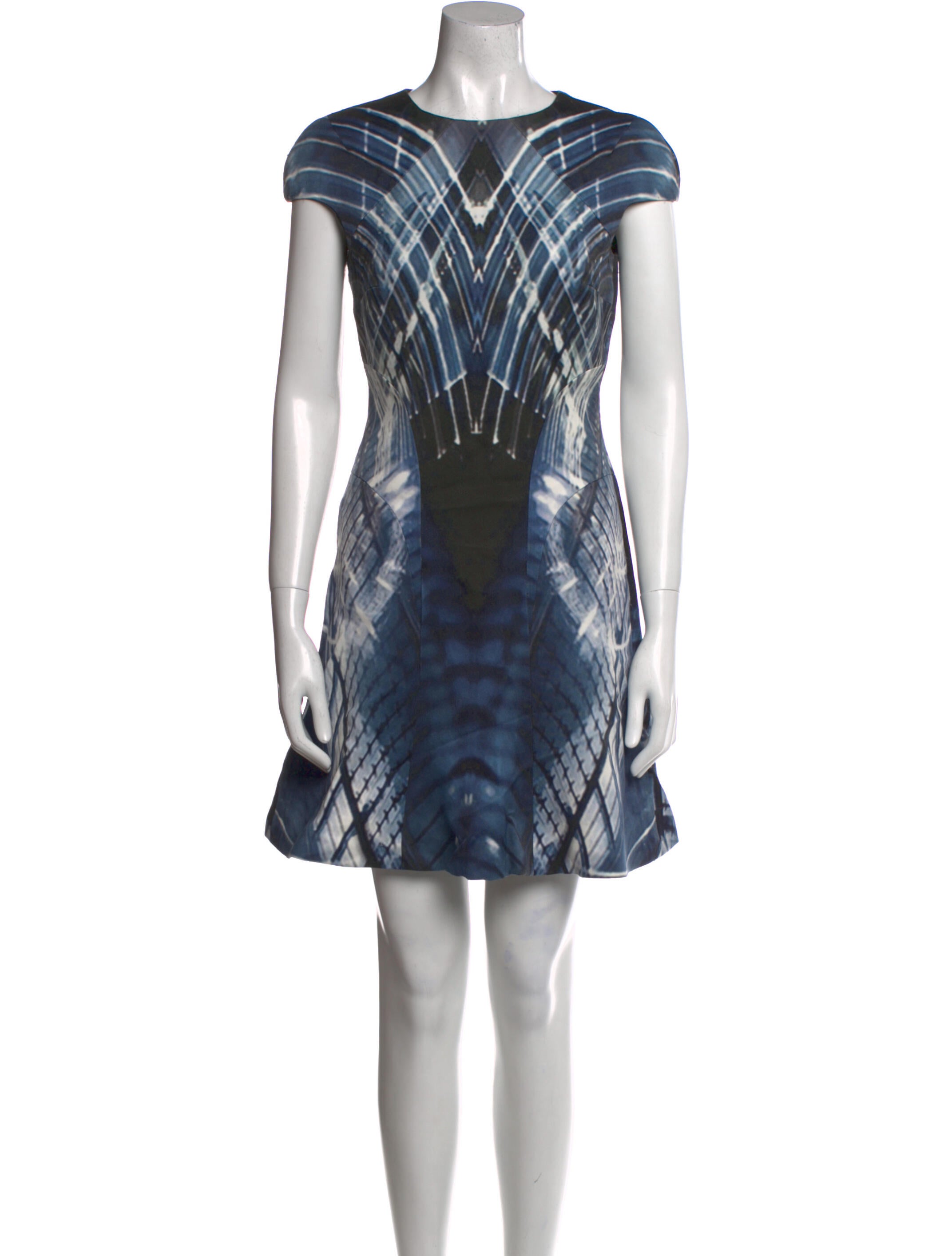 Monique Lhuillier Printed Mini Dress