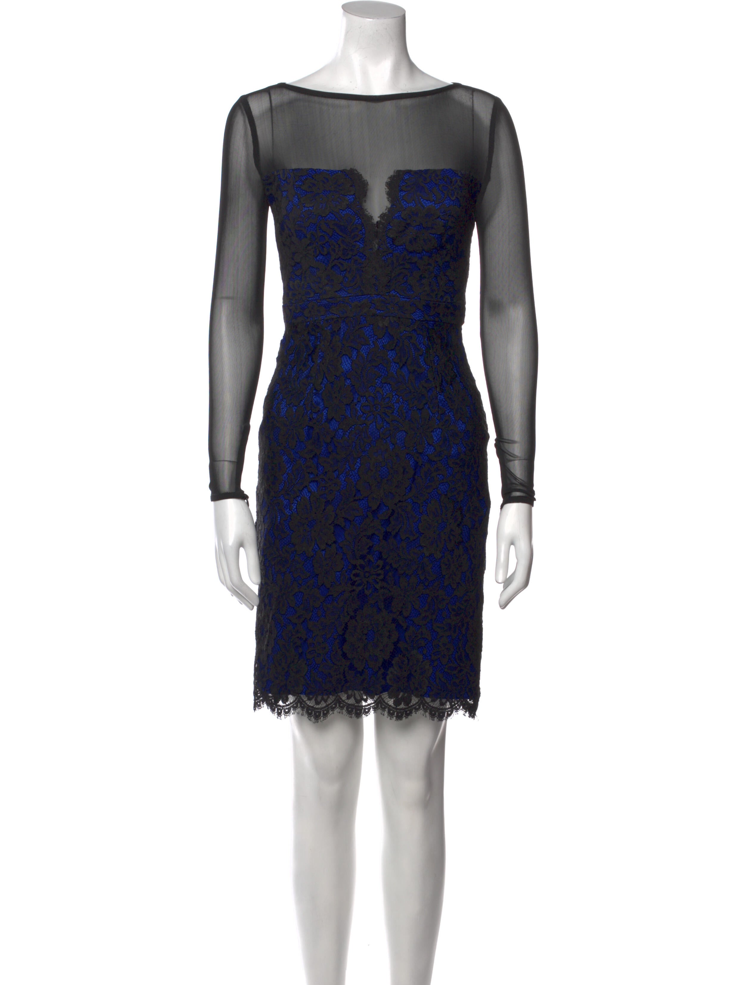 Monique Lhuillier Lace Pattern Mini Dress