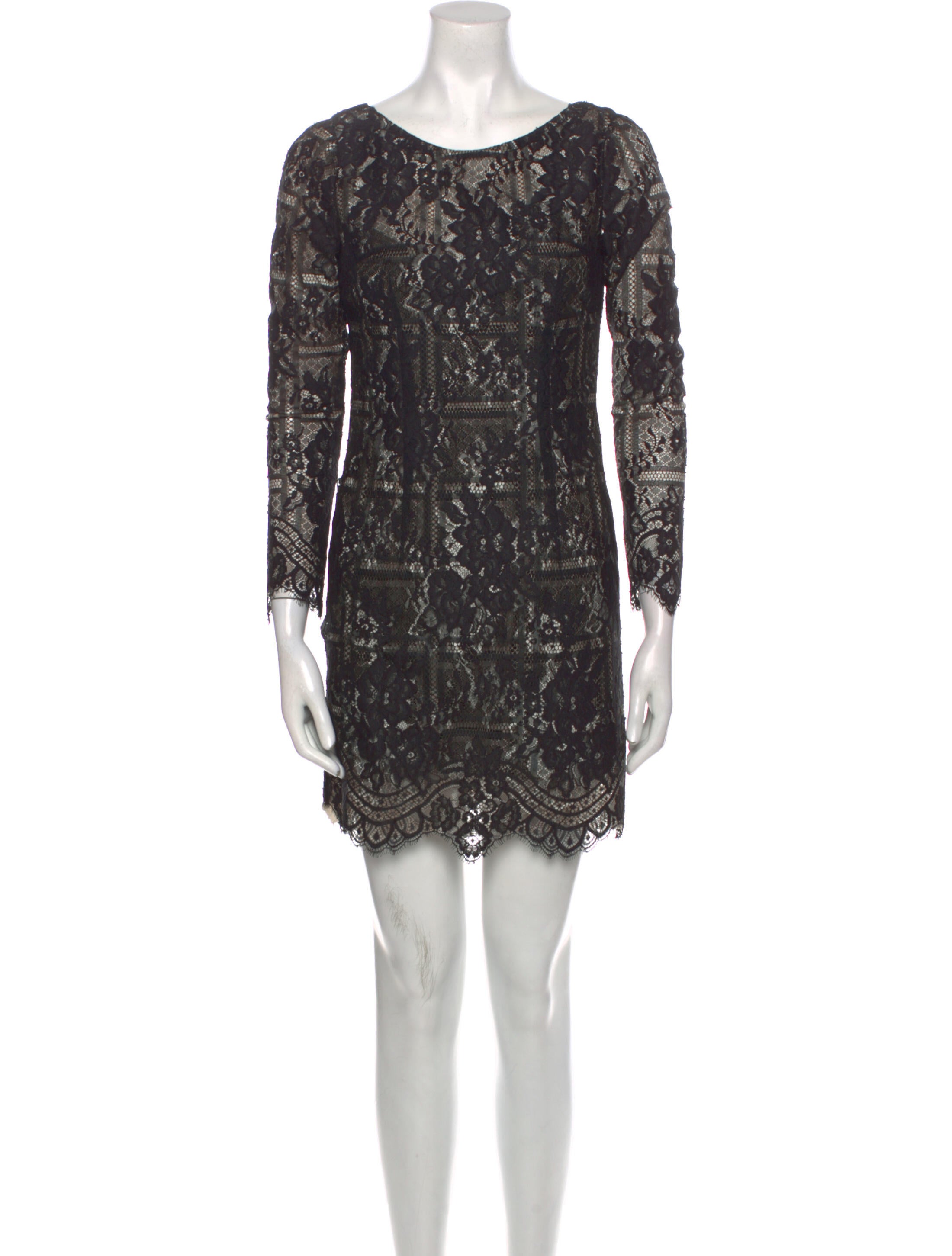 Monique Lhuillier Lace Mini Dress