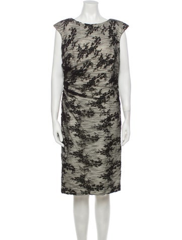 Monique Lhuillier Dresses Printed Midi Length Dress L