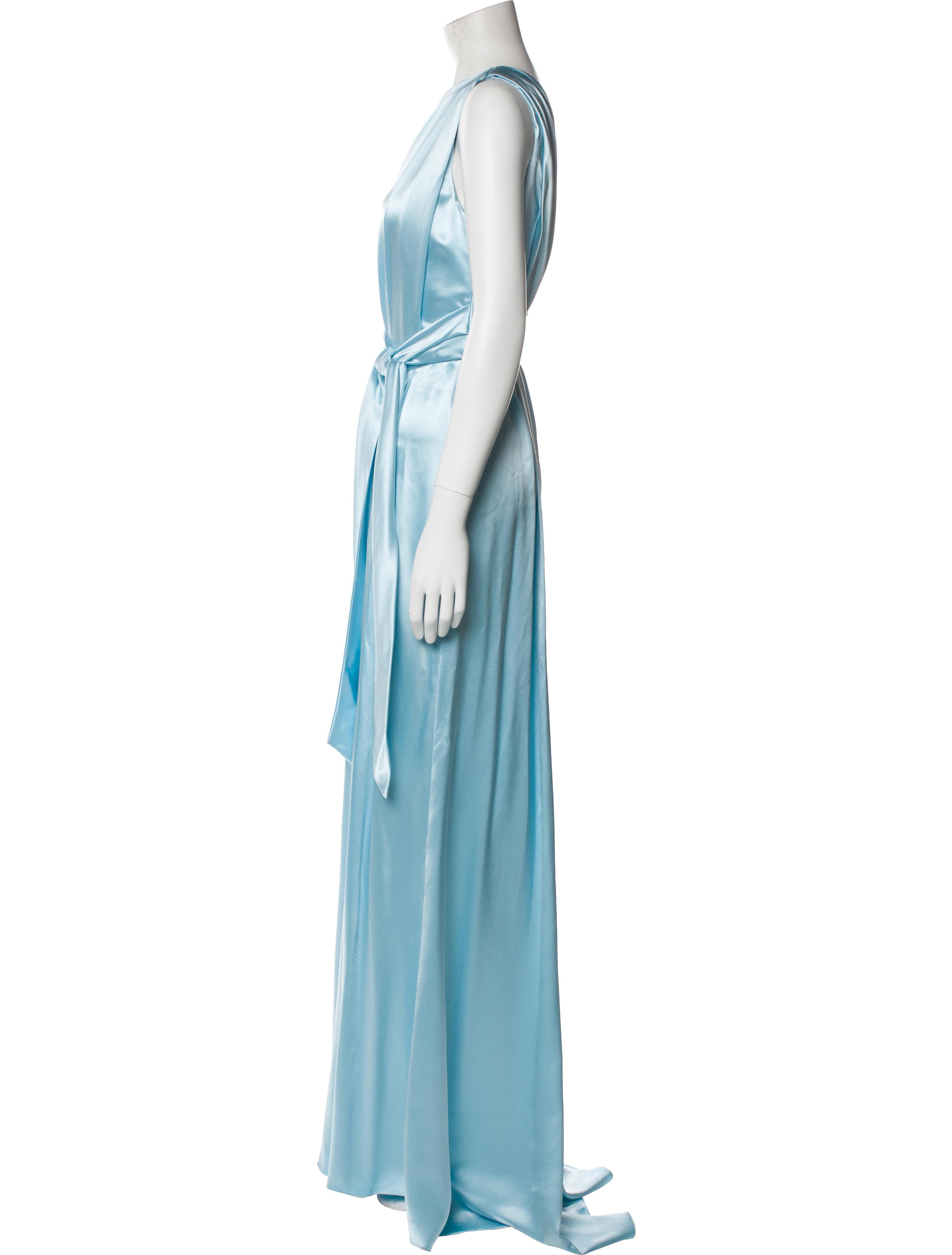 Monique Lhuillier One-Shoulder Long Dress