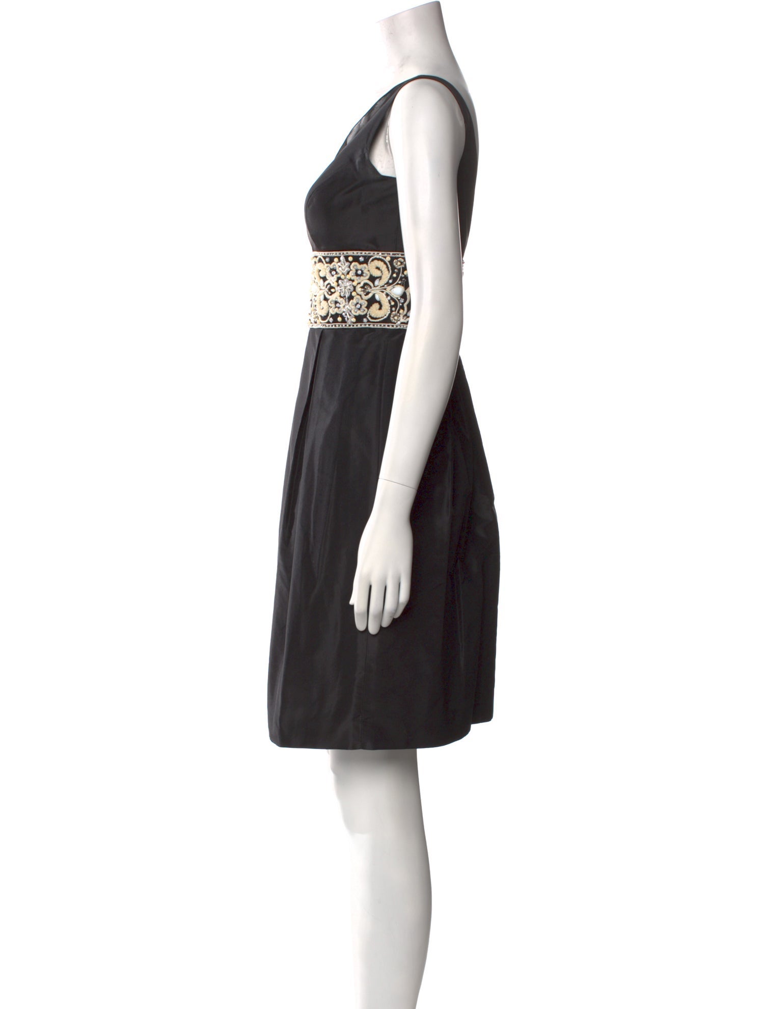 Monique Lhuillier Silk Mini Dress