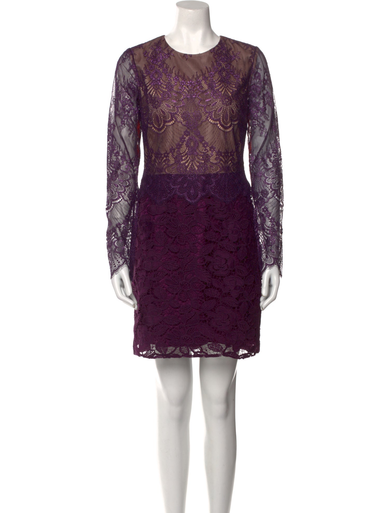 Monique Lhuillier Lace Pattern Mini Dress w/ Tags