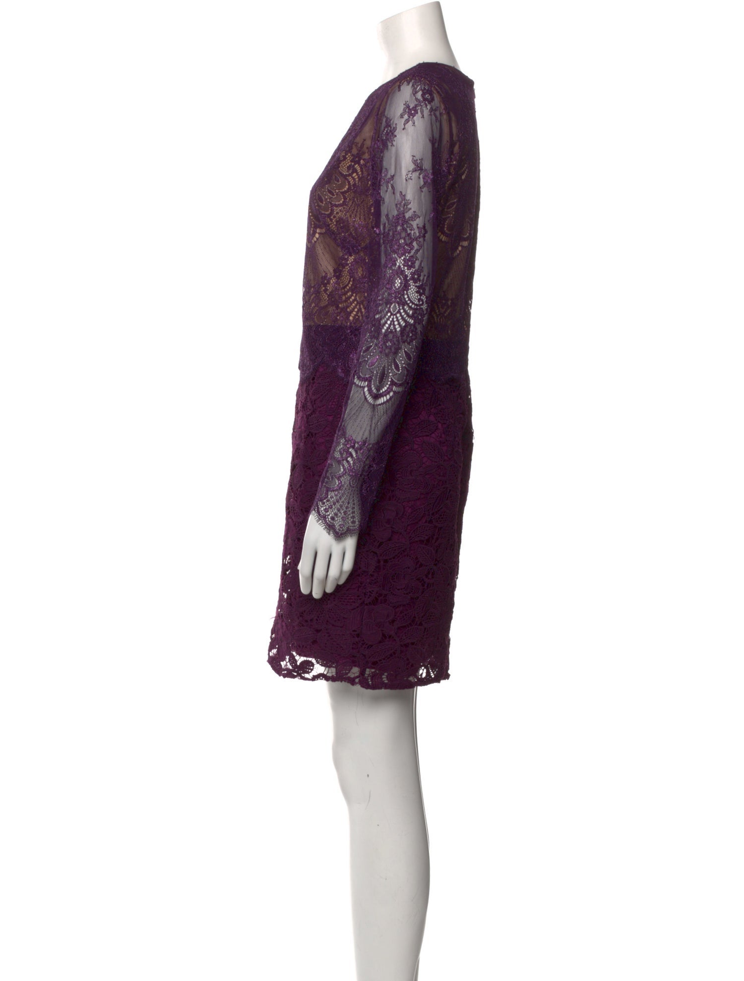 Monique Lhuillier Lace Pattern Mini Dress w/ Tags