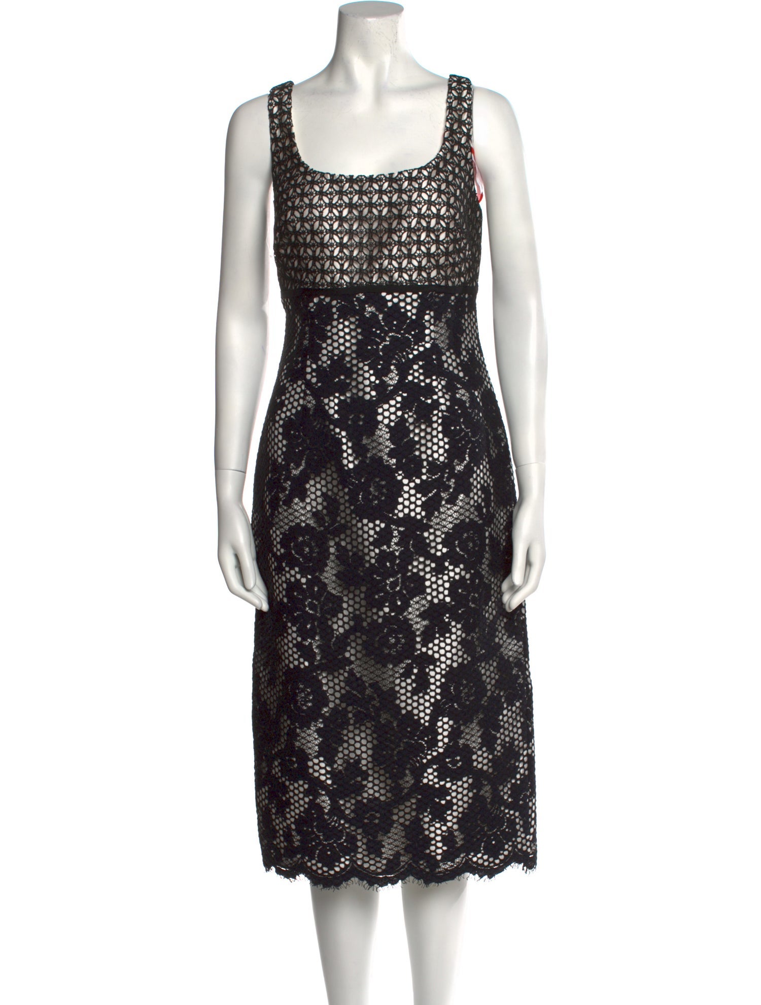Monique Lhuillier Lace Pattern Midi Length Dress w/ Tags