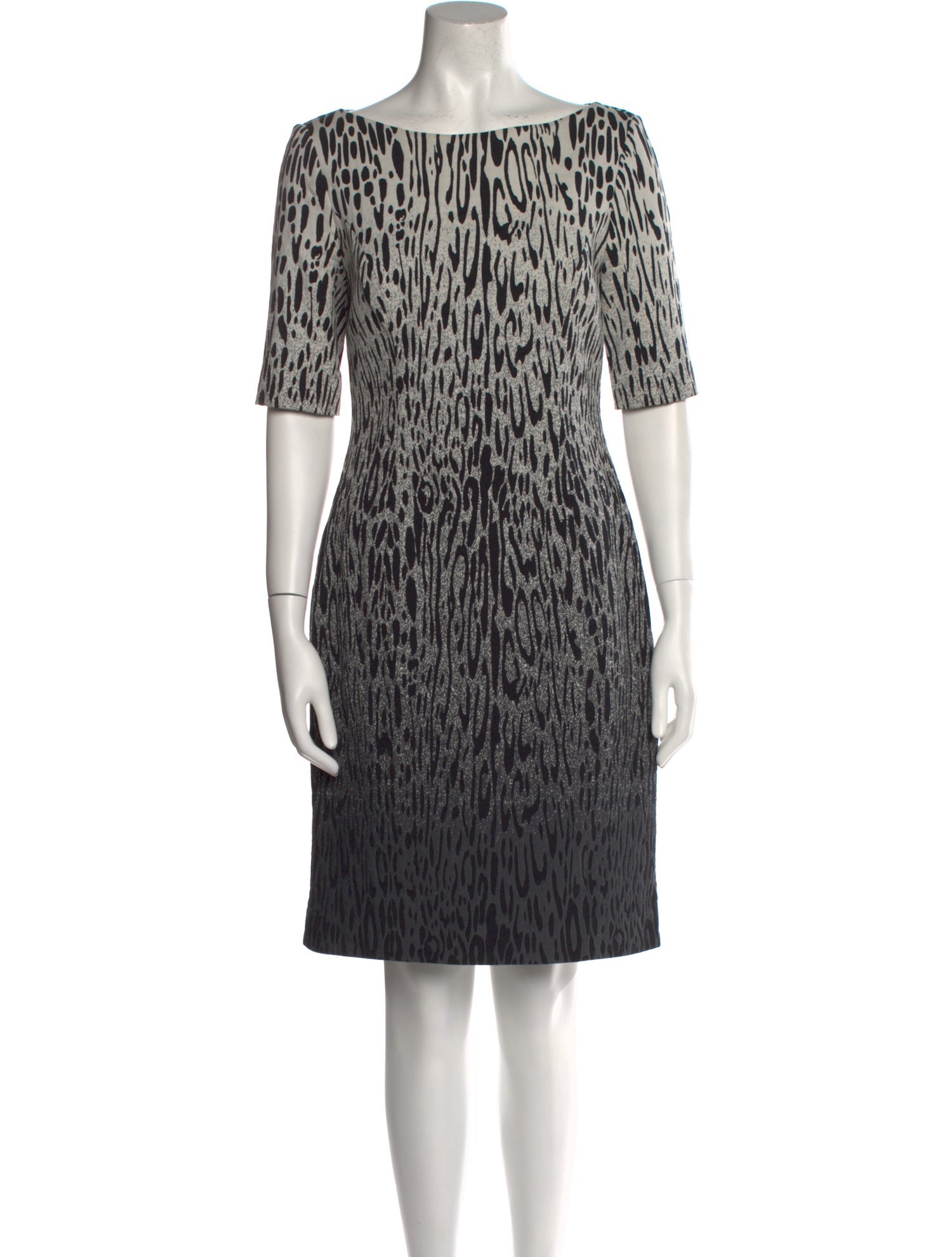 Monique Lhuillier Printed Knee-Length Dress