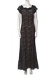 Monique Lhuillier Lace Pattern Long Dress