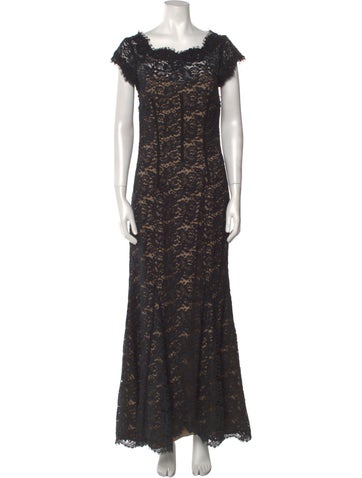 Monique Lhuillier Dresses Lace Pattern Long Dress US 8 | M