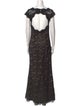 Monique Lhuillier Lace Pattern Long Dress