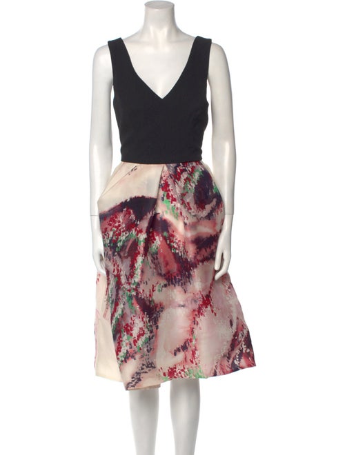 Monique Lhuillier Silk Midi Length Dress