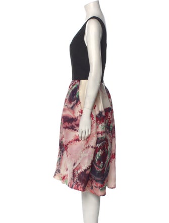 Monique Lhuillier Silk Midi Length Dress