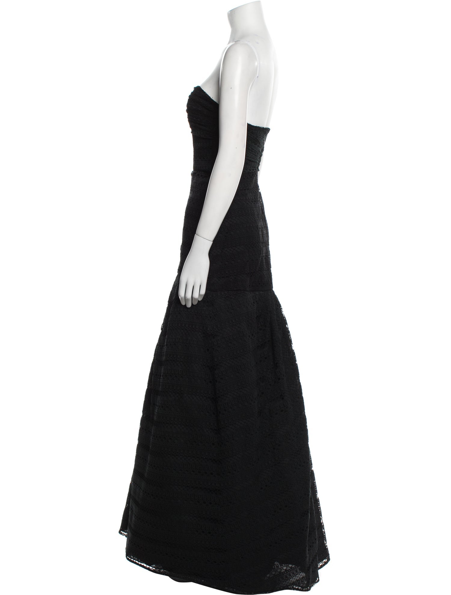 Monique Lhuillier Strapless Long Dress