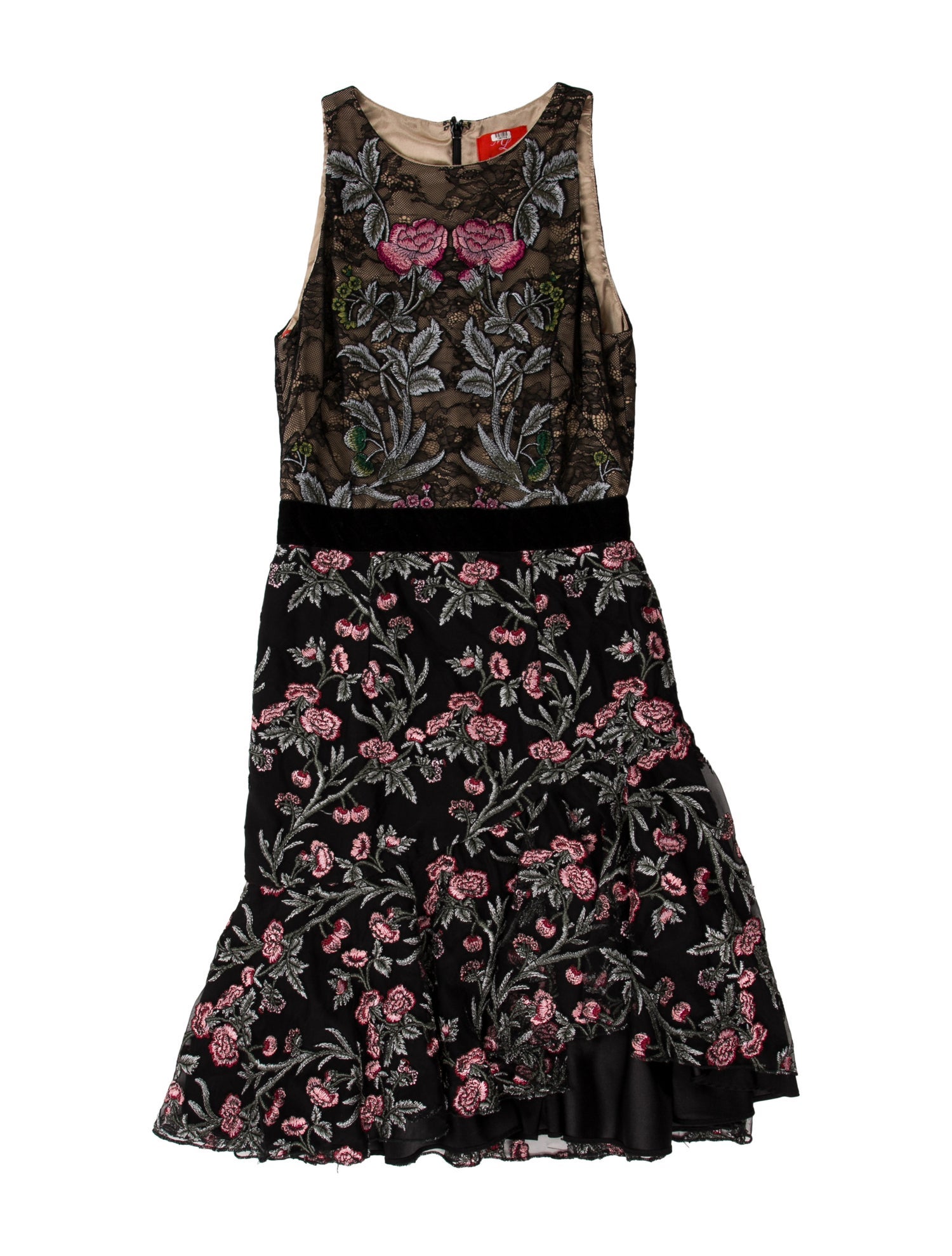 Monique Lhuillier Floral Print Mini Dress