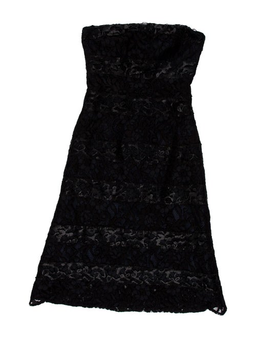 Monique Lhuillier Lace Pattern Knee-Length Dress