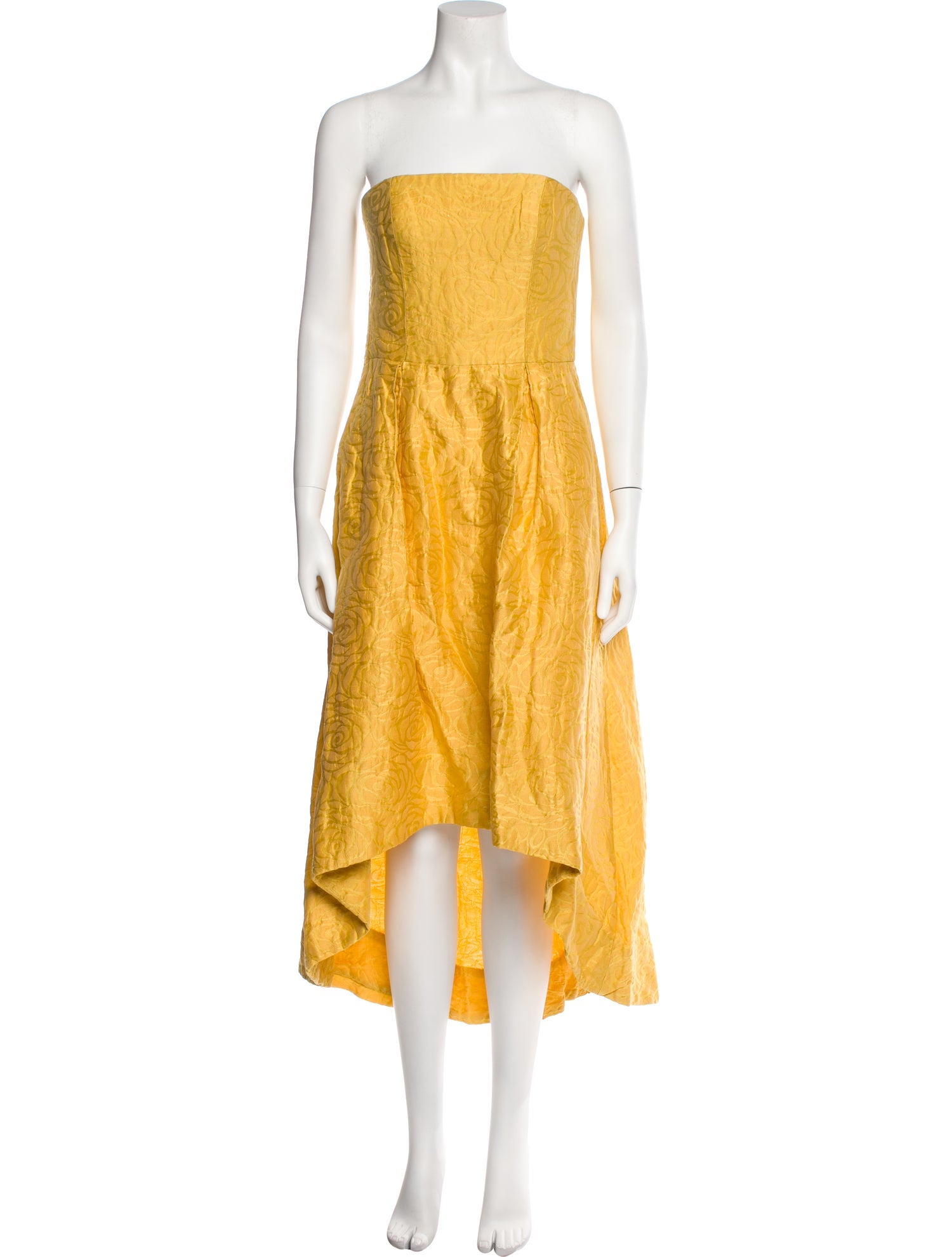 Monique Lhuillier Linen Midi Length Dress