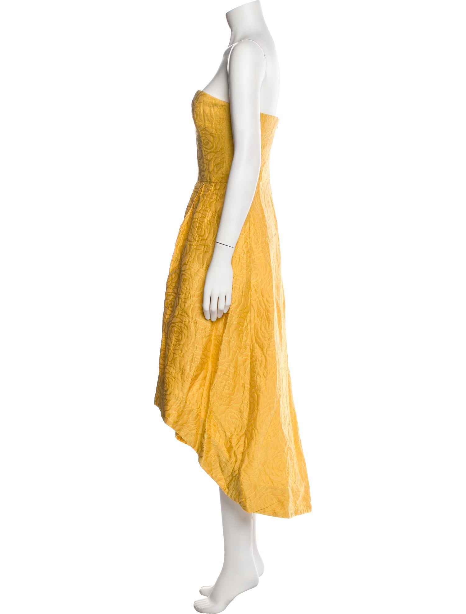 Monique Lhuillier Linen Midi Length Dress