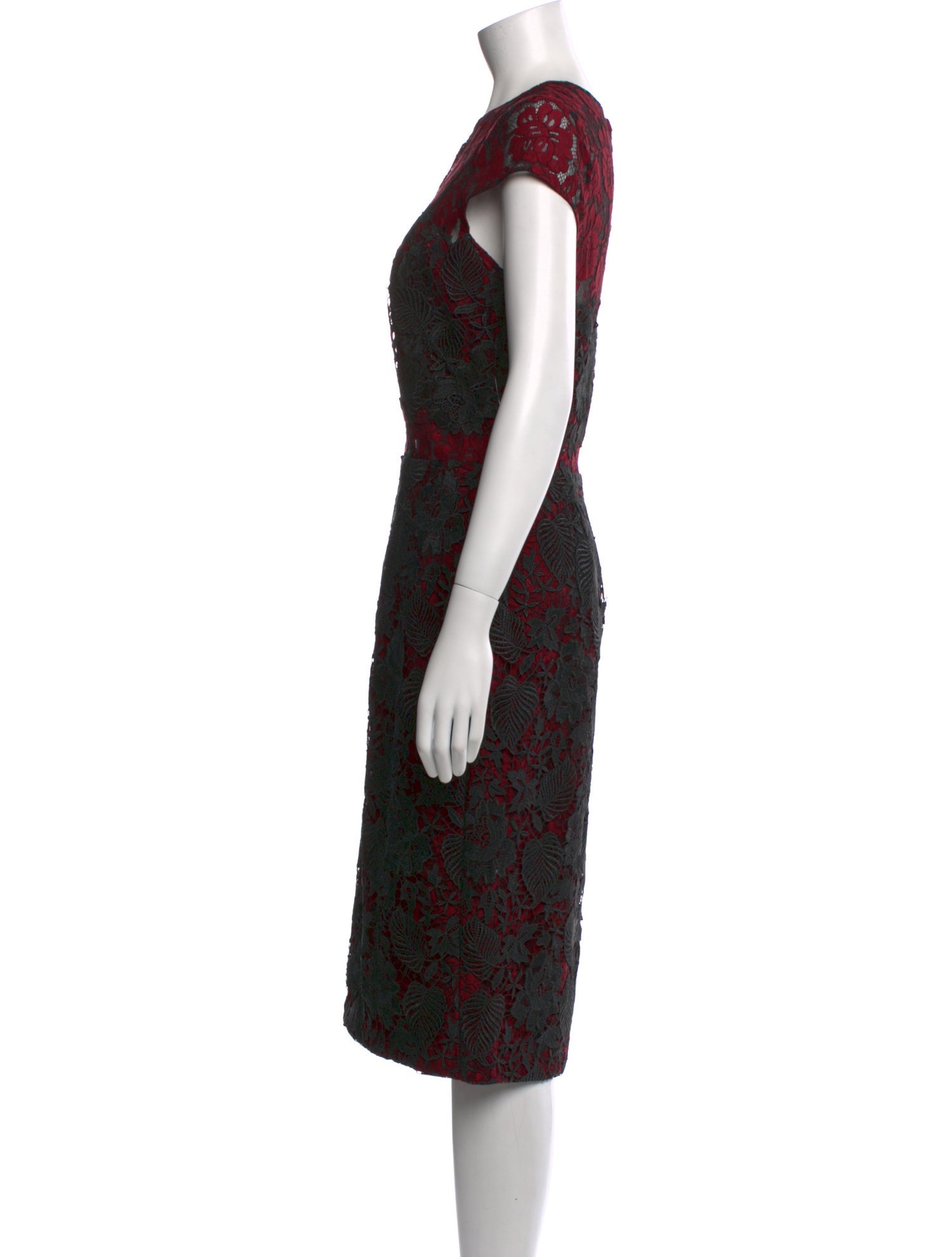Monique Lhuillier Lace Pattern Midi Length Dress w/ Tags