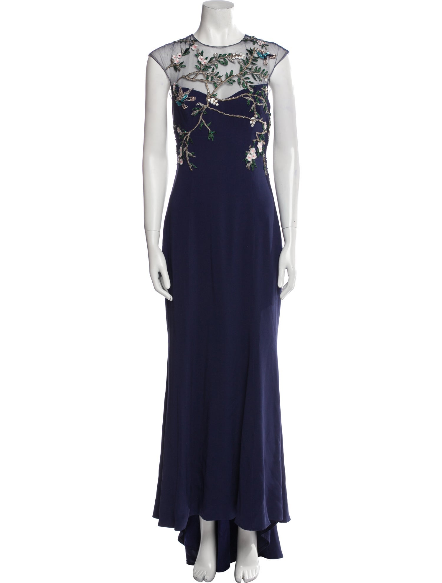 Monique Lhuillier Nylon Long Dress