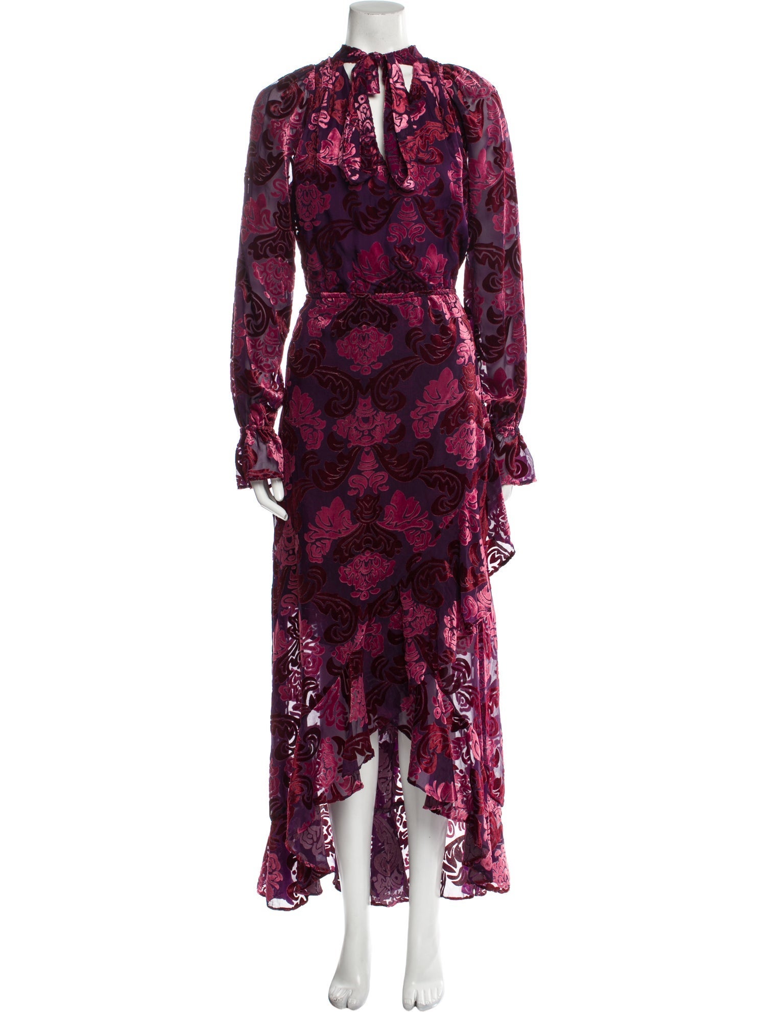Monique Lhuillier Printed Long Dress