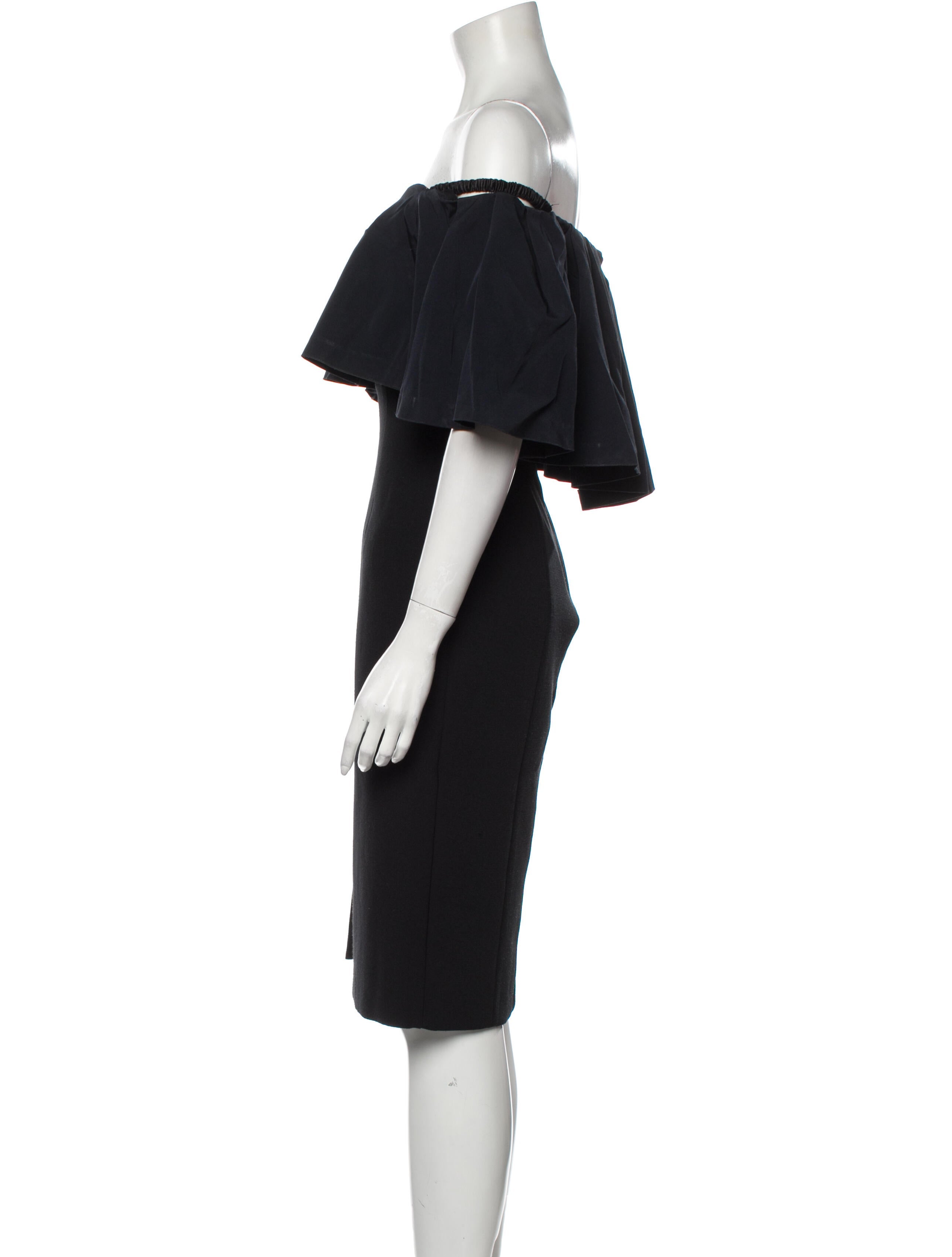 Monique Lhuillier Off-The-Shoulder Mini Dress