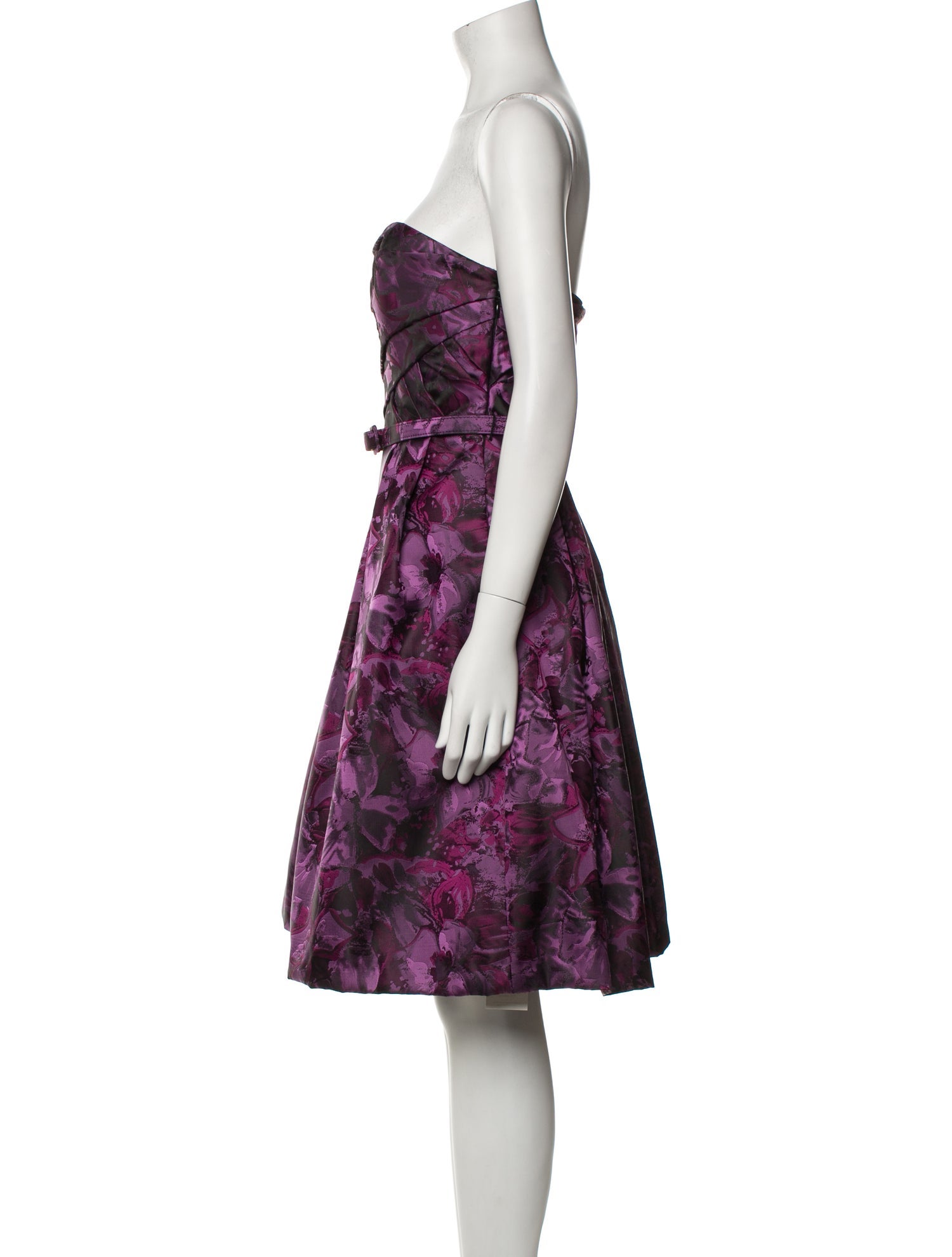 Monique Lhuillier Floral Print Mini Dress