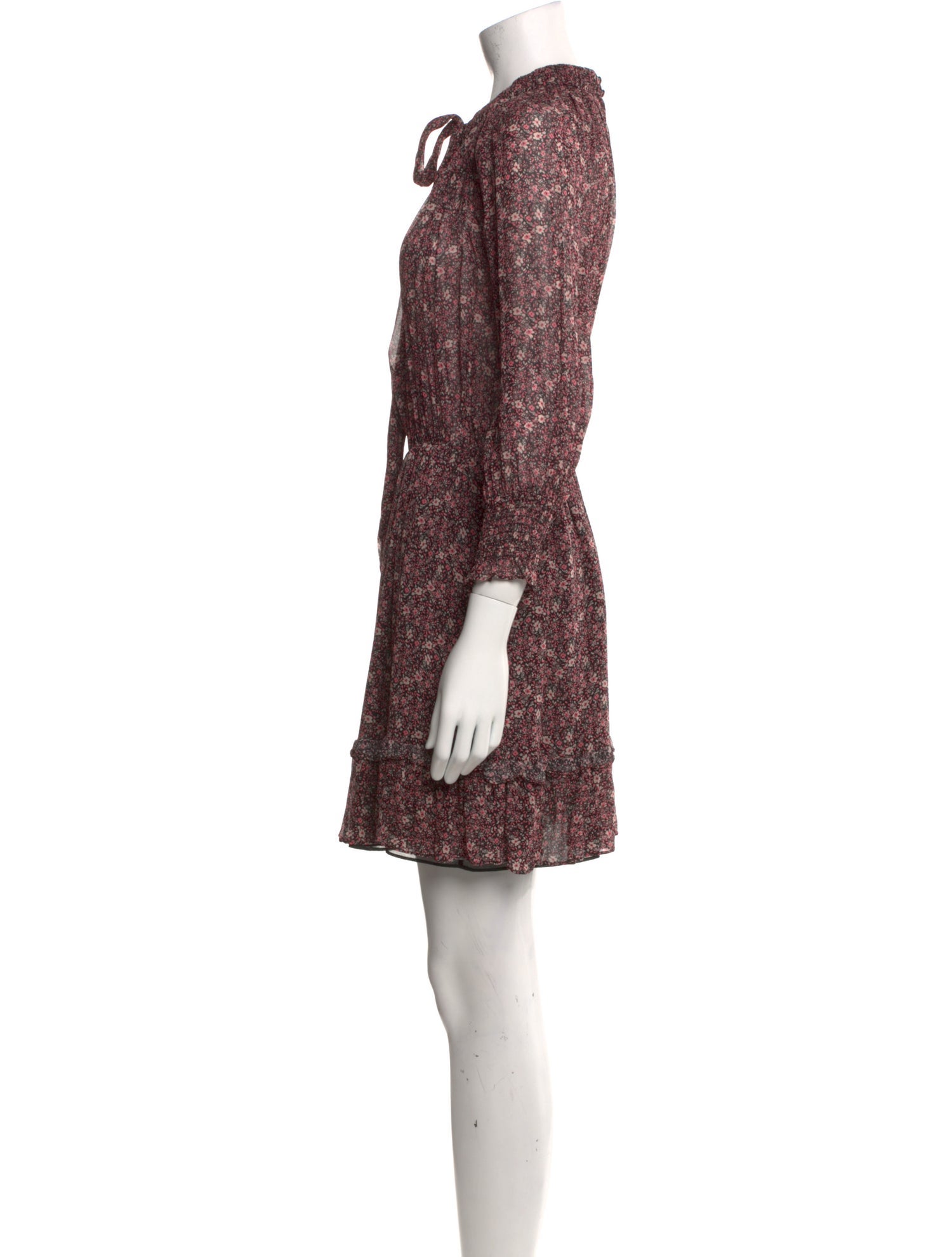 Monique Lhuillier Floral Print Mini Dress