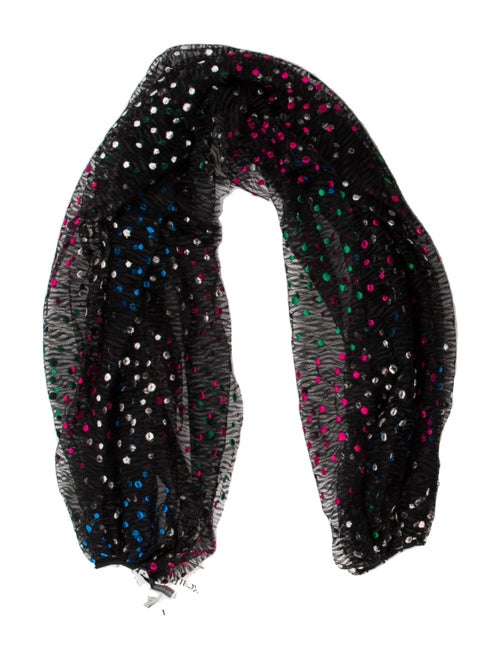 Monique Lhuillier Silk Floral Print Scarf