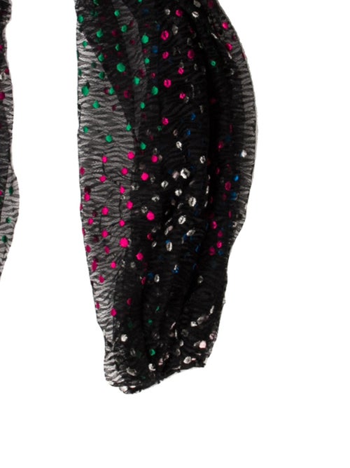 Monique Lhuillier Silk Floral Print Scarf