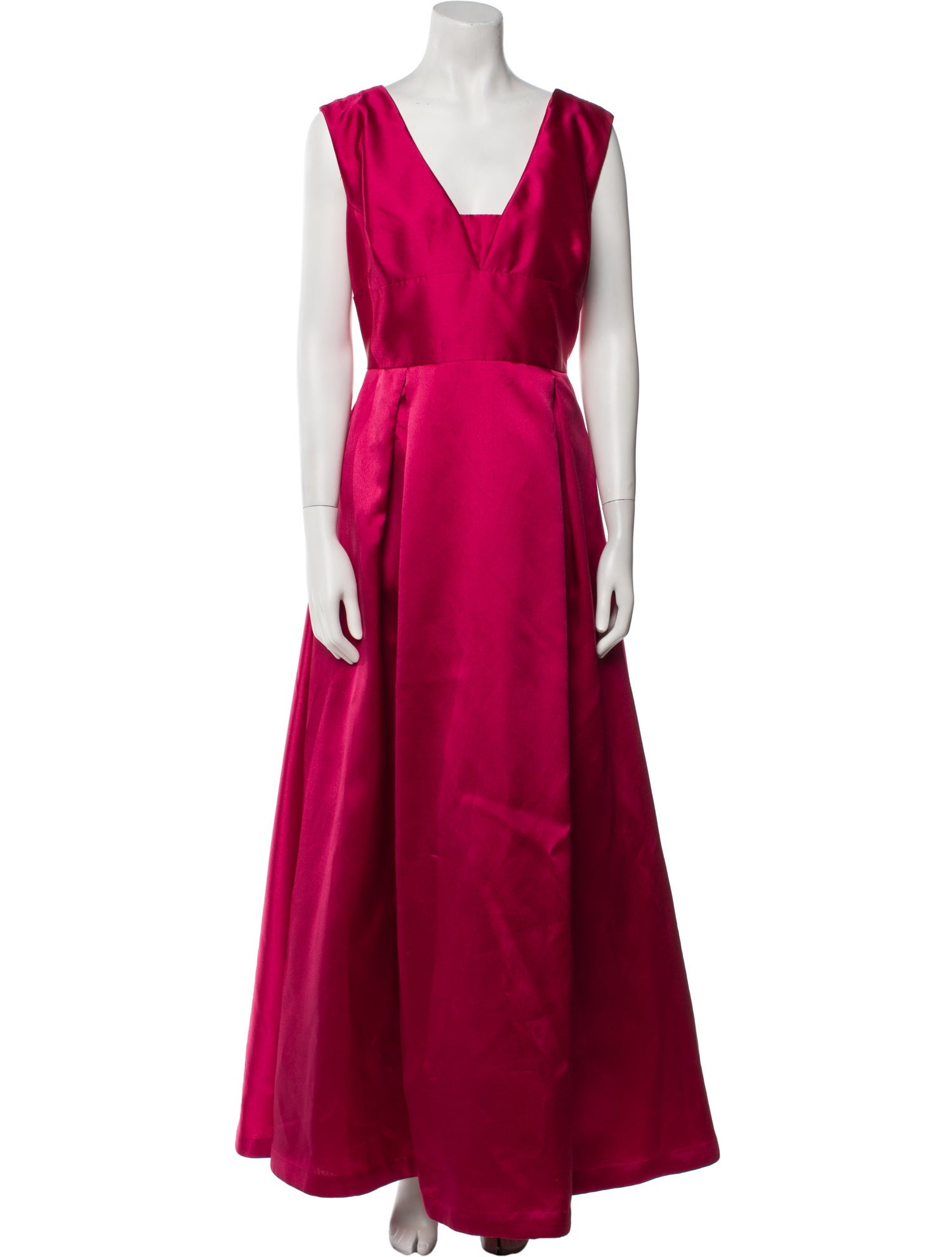 Monique Lhuillier V-Neck Long Dress